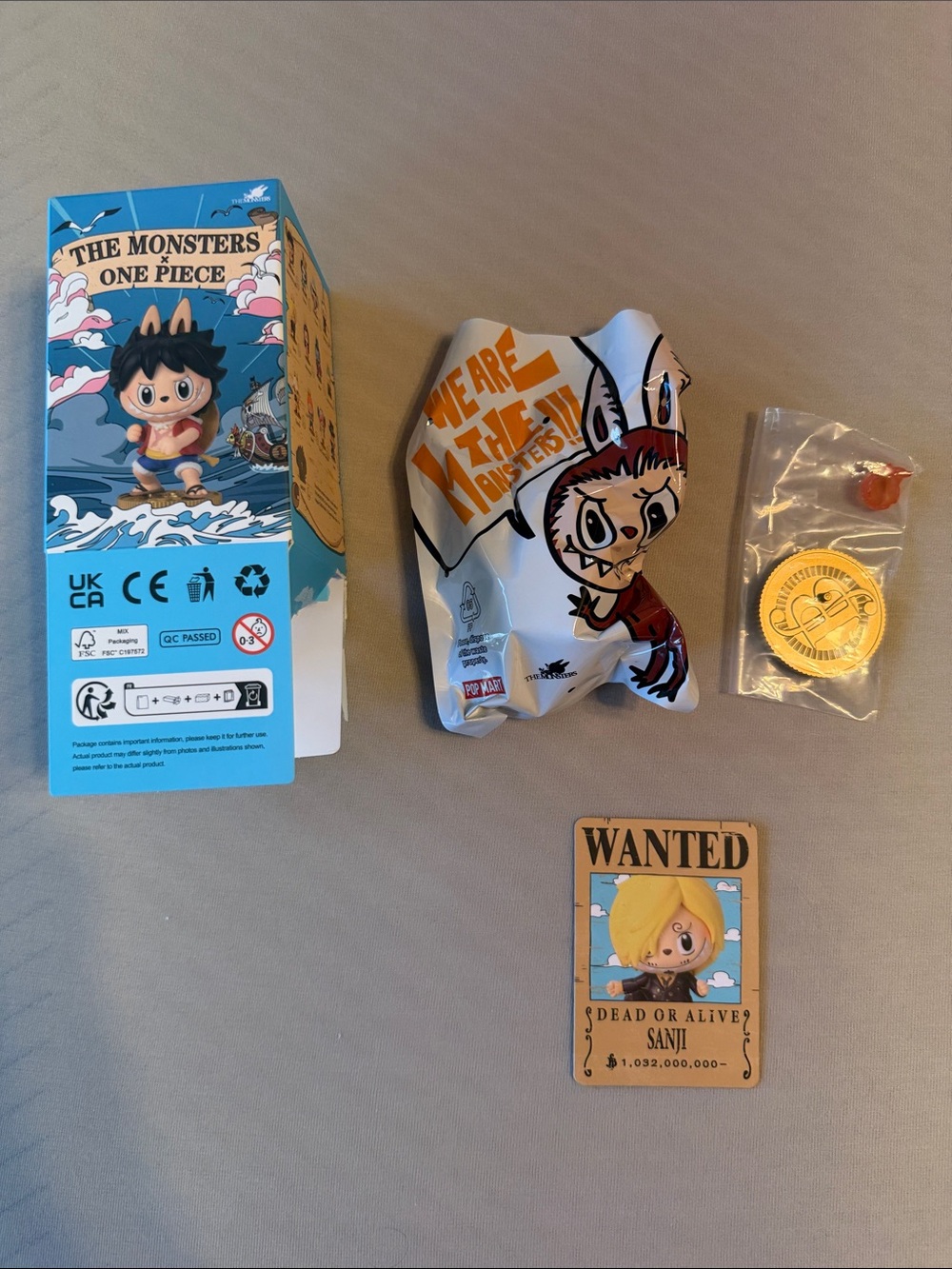 One Piece The Monsters Blind Box Sanji Opened Box But New in Bag